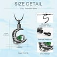 thumbnail image 2 of Crescent Moon Cremation Urn Necklaces for Ashes Stainless Steel Cremation Jewelry Keepsake Urn Necklace for Human Pet, 2 of 7
