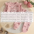 thumbnail image 3 of Duqingm Newborn Toddler Baby Girl Fall Winter Outfits Cute Bow Print Sweatshirts Tops Pants Clothing Sets,12-18 Months, 3 of 7