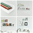 thumbnail image 4 of WELLAND Vista Photo Ledge Floating Shelves Picture Ledge Wall Mounted Shelf Display, 36''L x 3.5''D x 2''H, Set of 2, White, 4 of 6
