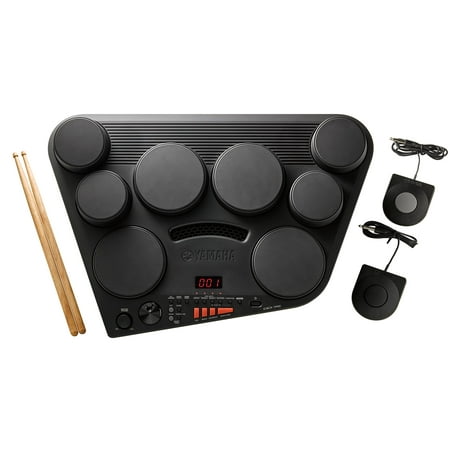 Yamaha Recording Custom Drums - Yamaha DD75 Portable Digital Drums with 2 Pedals and Drumsticks - Power Adapter sold separately