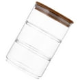 thumbnail image 4 of Sold 1 set of Glass Jars with Bamboo Lid Glass Food Storage Holder Dessert Bowl Salad Bowls, 4 of 6