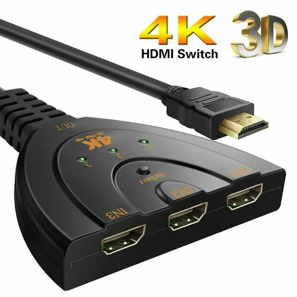 EZONEDEAL New Multi HDMI Switch Hub Splitter Adapter 4K 1080P Display Auto Cable HD TV