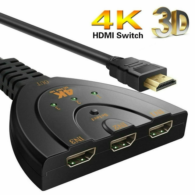 EZONEDEAL New Multi HDMI Switch Hub Splitter Adapter 4K 1080P Display Auto Cable HD TV