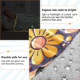 thumbnail image 5 of Yellow Flowers on Yellow Travel Blanket Pillow Compact Foldable Airplane Throw Blanket with Trolley Sleeve for Travel Camping, 5 of 8
