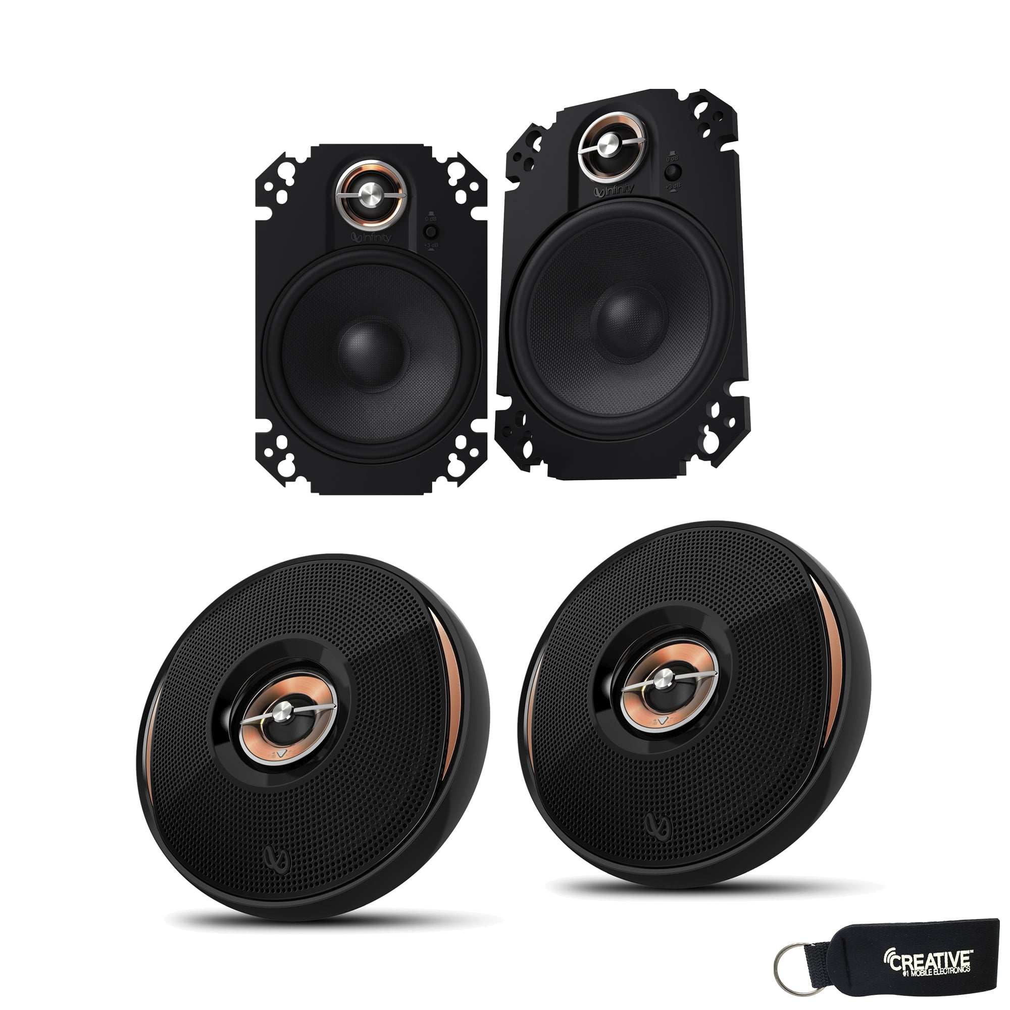 Infinity KAPPA-62IX 6.5" Coaxial Speakers + Infinity KAPPA-64CFX 4x6" Plate Speakers - Walmart.com