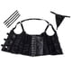 thumbnail image 4 of Hot Sexy Waist Trainer Corset Faux Leather Open Bust Steampunk Zipper Corsets And Bustiers Plus Size Underbust Corselet Body Sha, 4 of 5