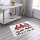 thumbnail image 5 of Alfombra antideslizante absorbente de franela festiva de Papá Noel y alce rectangular para cualquier habitación J, 5 of 7