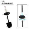 thumbnail image 6 of Square Black Metal Toilet Brush and Holder - Modern Bathroom Cleaning Tool with Sturdy Handle, Splash Guard, Removable Inner Protection, Contemporary Style - Fits Minimalist Decor, 6 of 8
