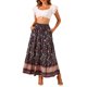 thumbnail image 2 of Faldas Boho para Mujeres INSPIRE CHIC con Estampado Floral, Faldas Maxi Casuales de Cintura Elástica para Primavera y Verano, M Negro, 2 of 6