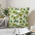 thumbnail image 4 of KLL Green Hawaii Palms Decorative Throw Pillow Covers Velvet Soft for Couch Sofa Bedroom Living Room Outdoor (No pillow core)- 18"x18", 4 of 5