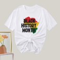 thumbnail image 4 of Camiseta de Cuello Redondo Impresa Nueva Moda Casual de Manga Corta de las Mujeres, Mezcla Ligera de Poliéster para la Primavera, 4 of 6