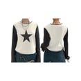 thumbnail image 5 of Liacowi Women Long Sleeve T-shirt Star Print O Neck Pullover Casual Tops Loose Tees, 5 of 6