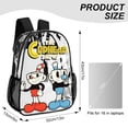 thumbnail image 2 of The Cuphead Show Clear Backpack Heavy Duty Transparent Bag See Through Bookbag for School, Work, Sport, College, Travel, 2 of 7