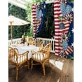 thumbnail image 5 of nqOlkjepod Outdoor Curtains for Patio Waterproof, 4th of July Outdoor Privacy Panels Grommet, Red Blue Striped Stars Independence Day Blackout Outside Curtains for Porch/Cabana 54"x84", 2 Panels, 5 of 8