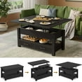 thumbnail image 2 of Greenstell Lift Top Coffee Table with Storage, Multi-Function Dining Table, 39"Wide, Black, 2 of 7