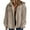 B Khaki, variant on EVALESS Shacket for Women Winter Corduroy Jackets Long Sleeve Button Down Oversized Jacket Colorblock Raw Hem Hooded Coats