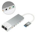 thumbnail image 3 of MotorGenic USB External Aluminum Alloy Optical Fiber SPDIF Sound Card 5.1 Channel Silver, 3 of 5