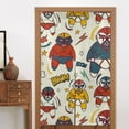 thumbnail image 4 of DouZhe Doorway Drape Split Curtains, Mexican Wrestling Wrestlers Room Divider Privacy Door Curtains, 34" x 56", 4 of 7