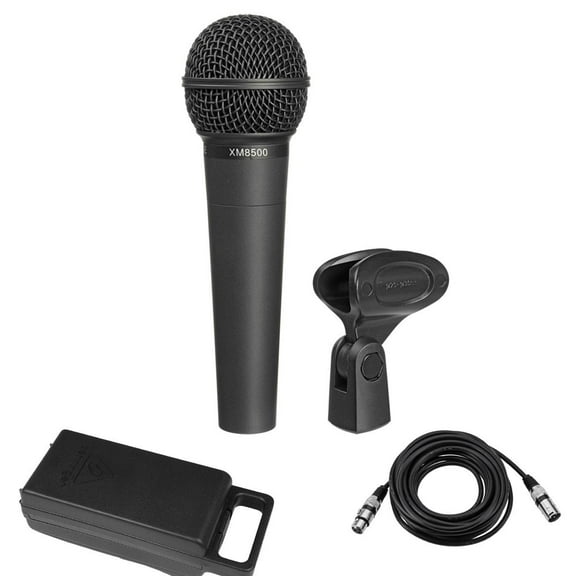 Behringer Behringer ULTRAVOICE XM8500 Dynamic Cardioid Vocal Microphone, Bundle with 25' XLR M to F Professional Microphone Cable