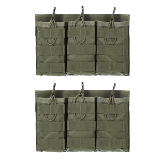 Uxcell Pochette Triple Ouverte Polyvalente Extérieure Résistante à l'Abrasion Imperméable Vert Foncé
