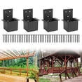 thumbnail image 6 of 4-piece gazebo bracket kit: post connectors for gazebo wood structures, 6 of 6