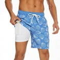 thumbnail image 6 of Mowujeit Swim Trunks 5" Stretch Beach Shorts Quick Dry Mens Board Short, Size M, 6 of 8