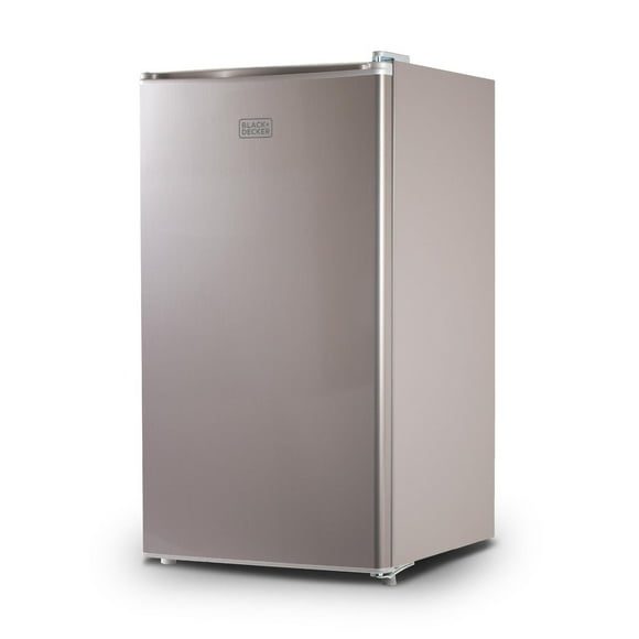 Black + Decker BCRK32V Compact Refrigerator Energy Star Single Door Mini Fridge with Freezer, 3.2 Cubic Ft., VCM, Gray
