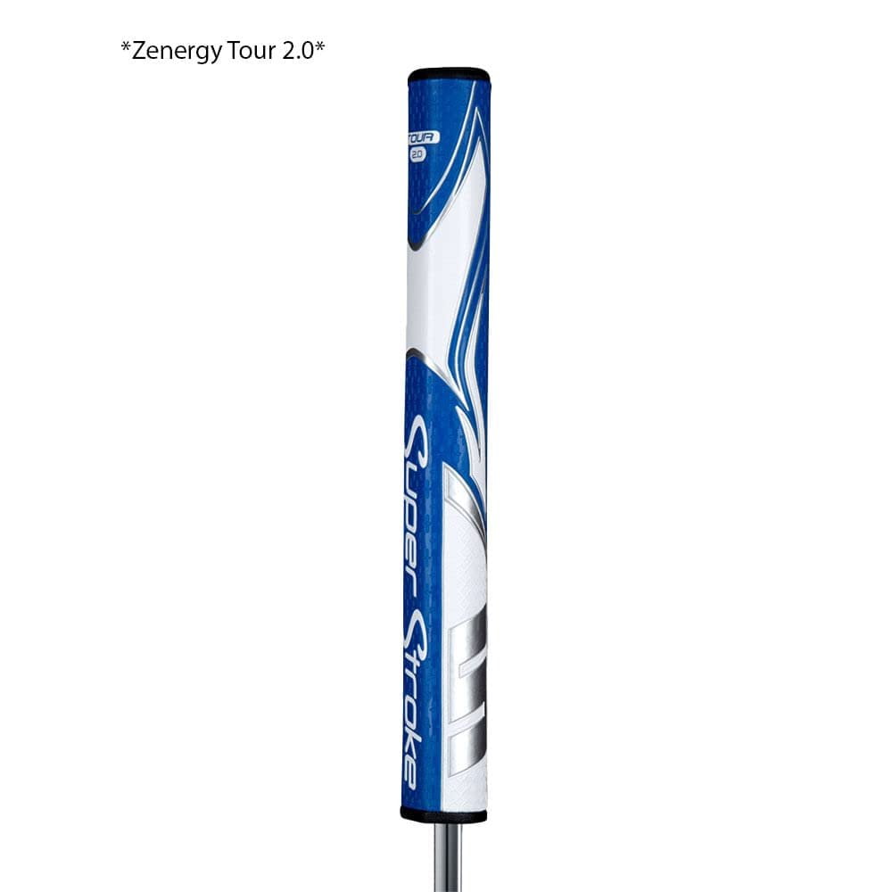 Super Stroke Zenergy Tour Series 30 Putter Grip, 126", Blue/White