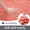 thumbnail image 5 of Plush Microfiber Non Slip Soft Bathroom Rug, Absorbent Machine Washable Chenille Bath Mat | Quick Dry Shag Carpet, Great for Bath, Shower, Bedroom, or Door Mat, 24"x16", 5 of 6