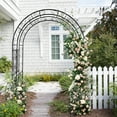 thumbnail image 3 of EasingRoom 7Ft Metal Garden Arch Garden Arbor for Climbing Plant Outdoor Wedding Party, 3 of 10