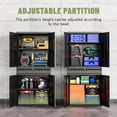 thumbnail image 4 of STANI Metal Garage Storage Cabinets with Drawer, 4 Doors Tool Storage Cabinet with 2 Adjustable Shelves, 71" Steel Locking Locker for Garage Utility Room Home Office (Black, 0 Wheel), 4 of 8