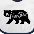 thumbnail image 4 of Inktastic Montana Black Bear Silhouette Boys or Girls Baby Bib, 4 of 4