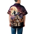 thumbnail image 5 of Spooky Halloween Night Witch Cocker Spaniel Glowing Pumpkins Hawaiian Shirt Breathable Summer Unisex Merch Cockers Dog Lover Gifts - 12015, 5 of 6