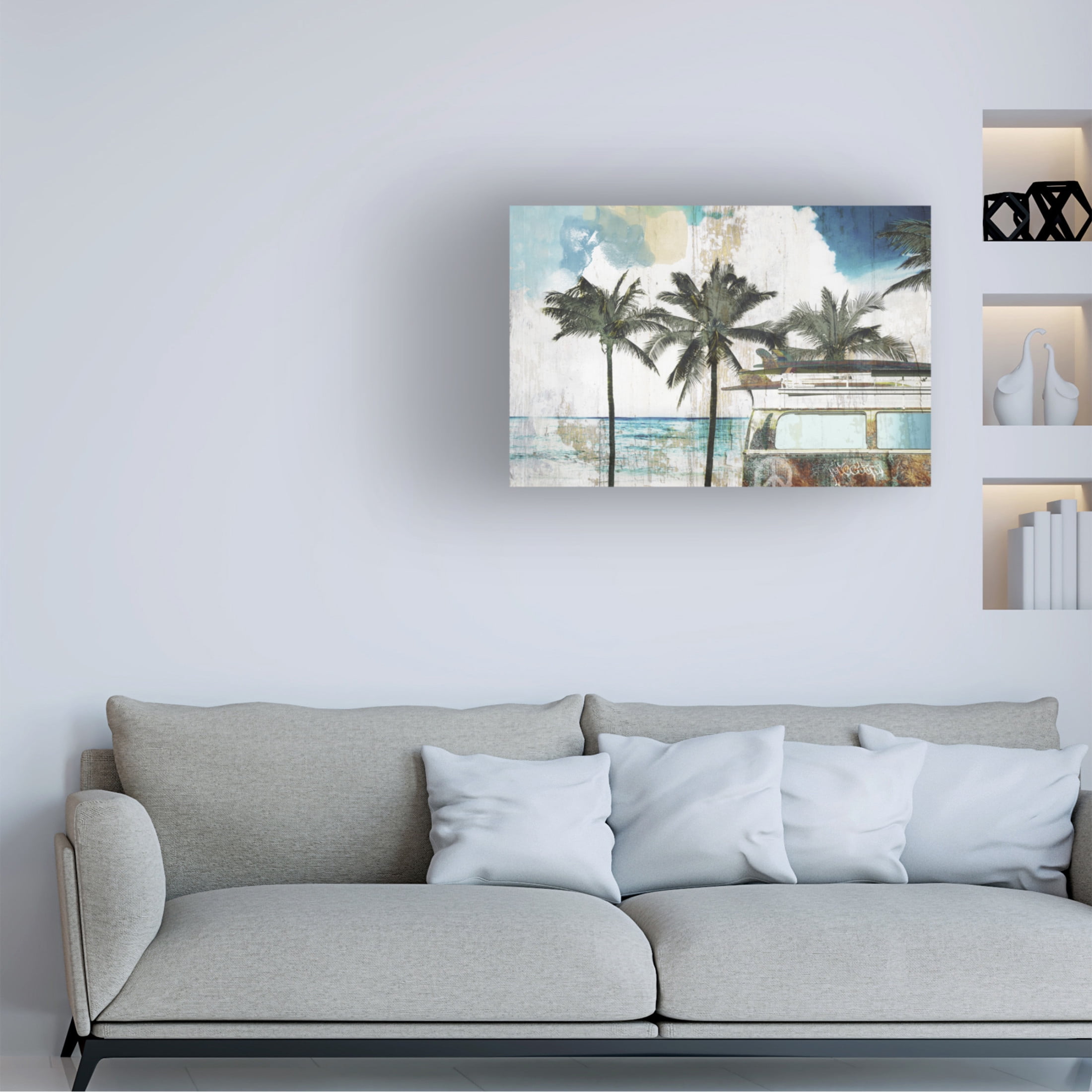 Canvas Wall Art - Sasha 'Beach Day' Wall Art for Living Room, Bedroom, or Office Décor by Trademark Fine Art - 24 x 16 Inches