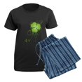 thumbnail image 5 of CafePress - Shamrock [Swirls] Women's Dark Pajamas - Women's Short Sleeve Print T-Shirt and Pants Dark Cotton Pajama Set, 5 of 7