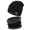Pureblack, variant on FZ FANTASTIC ZONE Mens Winter Beanie Hats Scarf Set Warm Knit Hats Neck Warmer with Thick Fleece Lined Womens,Black