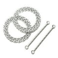 "Efavormart 2 Pack | 7"" Silver Round Barrette Style Crystal Curtain ...