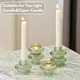 thumbnail image 6 of Glass Candle Holders, Set of 6 Taper Candle Holders, Tea Light Candle Holders, Candlestick Holders, Stackable Glass Candle Holders, 6 of 6