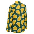 thumbnail image 5 of Cheese Pattern On Green Long Sleeve Blouse Woman Streetwear Casual Shirts Summer Oversize Woman Streetwear Clothing Birthday Present, 5 of 7
