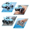 thumbnail image 3 of Aezusy RC Car Toy for Kids, 2.4GHz Amphibious Remote Control Shark Toy  Waterproof Rechargeable Monster Truck with LED Lights for Boys Girls, Blue, 3 of 10