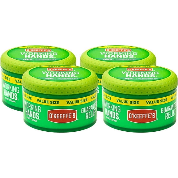 O'Keeffe's Working Hands Hand Cream Value Size, 6.8 ounce Jar, Pack of 4