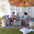 thumbnail image 4 of PUKNLY Outdoor Furniture Replacement Cushions, Fits 6-seat Sectional Rattan Conversation Set, 14 Piece Patio Water-Resistant Replacement Sofa Cushions, Liner&Cover（Khaki）, 4 of 8