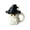 White, variant on Halloween Ceramic Witch Hat Mug, with Lid Coffee Tea Cup for Witch Lovers Women Funny Halloween Gift Boxed, Halloween Gifts for Family and Friends(Black)