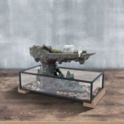 Desktop Rockery Waterfall Fountain with Rockery, Aquariums and Stones for room
