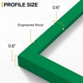 thumbnail image 4 of Vittanly 9x12 Picture Frame, Display Pictures 6x8 with Mat or 9x12 without Mat, Premium Material with Shatter Resistant Plexiglass, Photo Frame for Wall or Table Top Display, Green, 1 Pack, 4 of 6