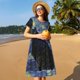 thumbnail image 4 of Disketp Shambhala Cat In Van Gogh Impressionist para Vestido de Manga Corta para Mujeres, Vestidos de Verano para Mujeres, Casual y Holgado para la Playa, 4 of 6