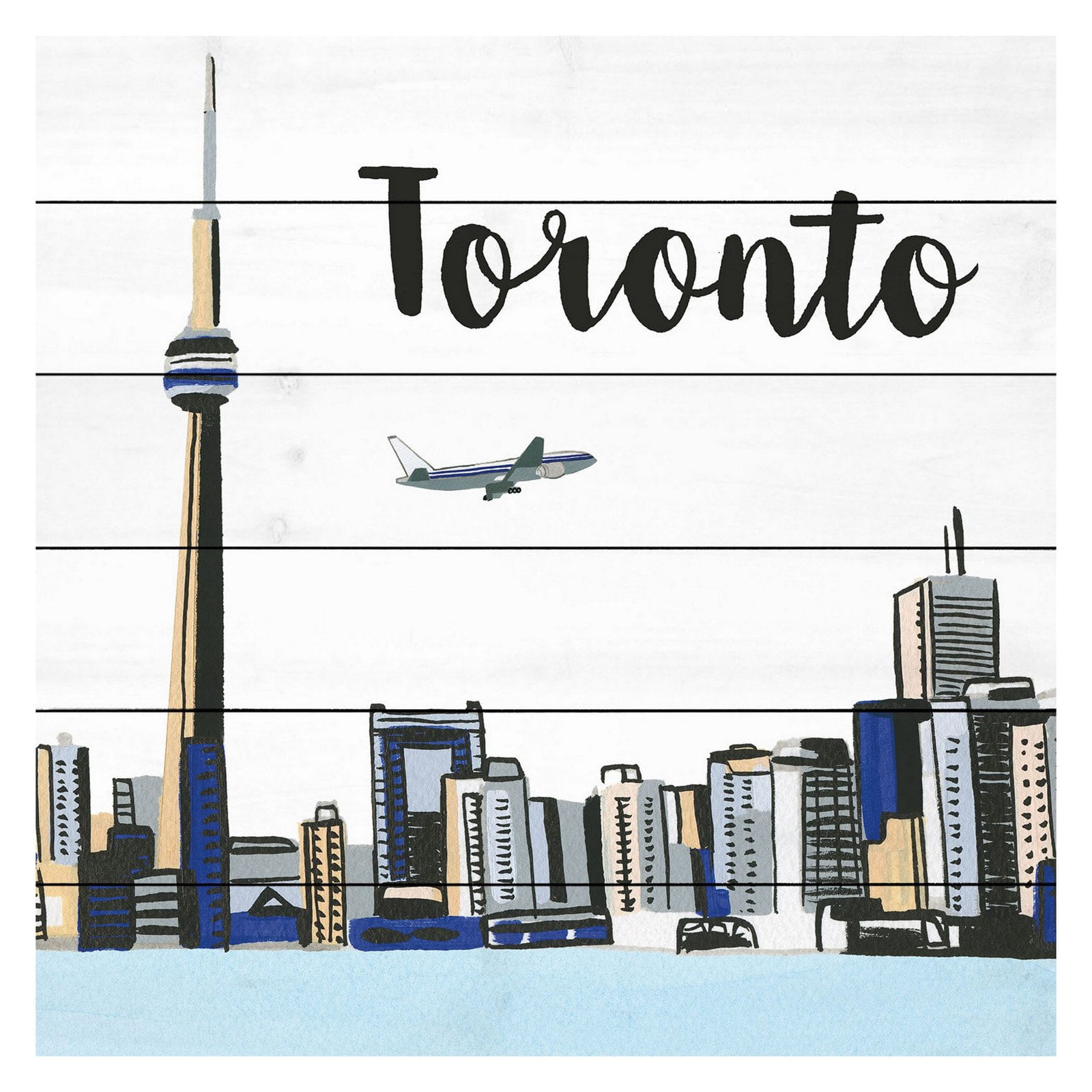 Marmont Hill "Toronto Lakeview" By Molly Rosner Painting Art Print On White Wood, 40.0" x 1.5"