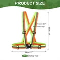 thumbnail image 2 of Uxcell Reflective Safety Vest, Hi-Vis Safety Vests, Adjustable High Visibility Strips for Jogging Cycling Yellow/Orange, 2 of 7