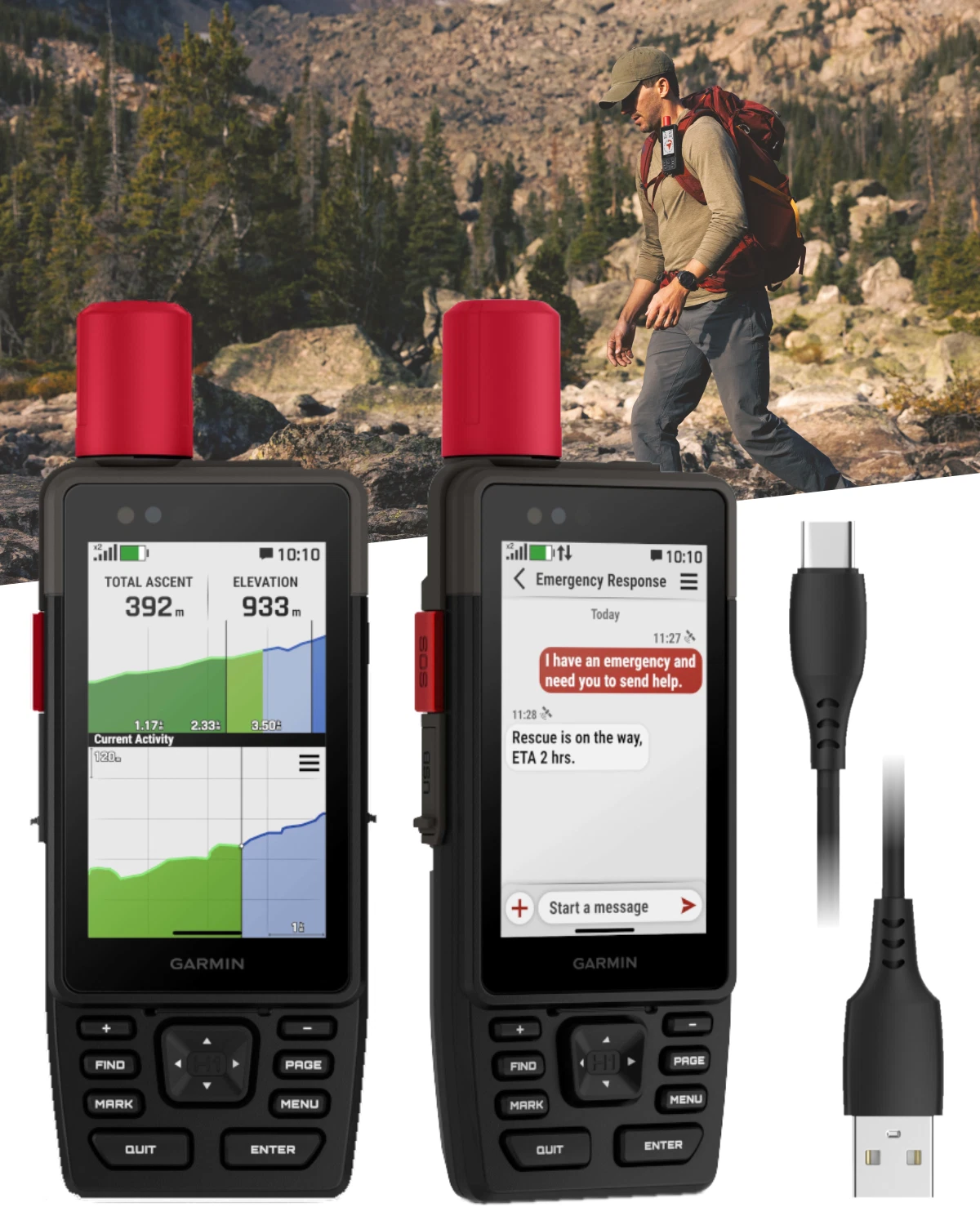 Garmin GPSMAP H1i Plus, Premium GPS Handheld Navigator w/ inReach Plus Technology, Camera/Mic, SOS & Messaging, Touchscreen & Buttons w/ Wearable4U PowerBank Bundle