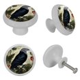 thumbnail image 4 of Crow Fluorescent Drawer Pulls with Screws: Round 4-Pack, Glow-in-the-Dark Knobs for Cabinets, Wardrobes, Dressers - Furniture Decor, 4 of 6